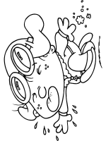 A coloring page of little monsters